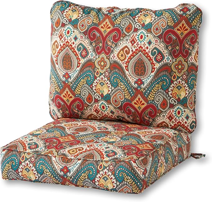 Greendale Home Fashions 2-Piece Outdoor Deep Seat Cushion Set, Painted Desert