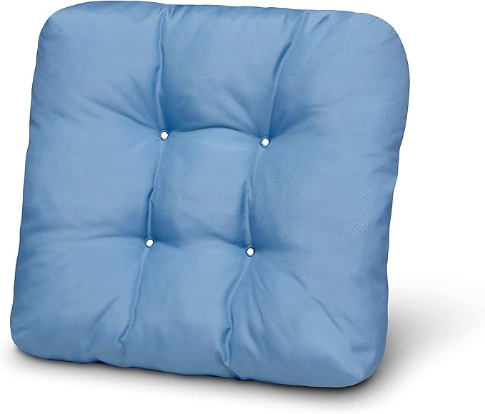 Duck Covers Water-Resistant Indoor/Outdoor Seat Cushions, 19 x 19 x 5 Inch, 2 Pack, Periwinkle Blue