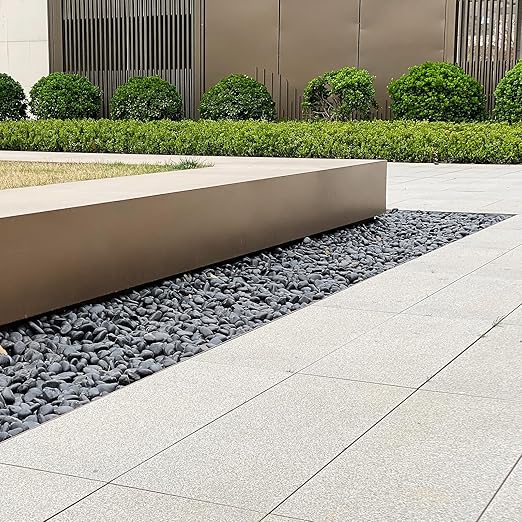 Pebbles for Indoor Plants, 10lbs Black Pebbles 1-2 Inch Decorative River Rocks for Planters, High Polished Stones for Vase Filler Fish Tank Landscaping Garden