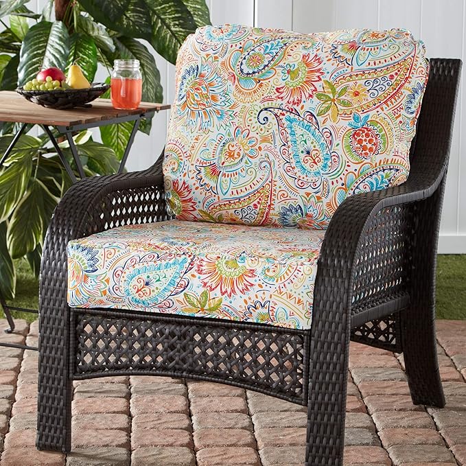 Greendale Home Fashions Outdoor 2-Piece Deep Seat Cushion Set, Jubilee