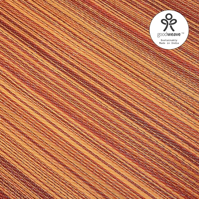 Fab Habitat Stripe Coastal Colorful Outdoor Rug - Waterproof, Crease-Free Fade Resistant, Reversible - Recycled Plastic - Patio Porch Balcony Deck Yard Garden - Cancun Terracotta - 4x6 ft