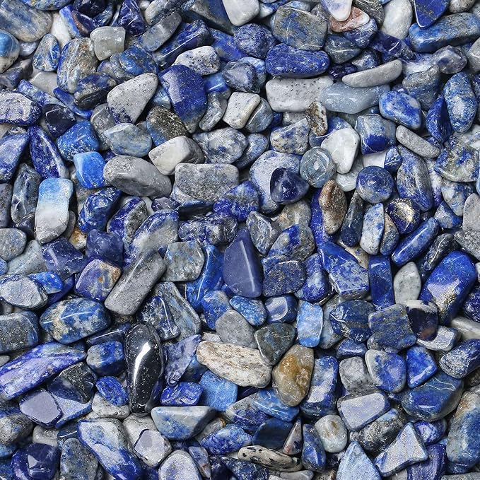 LAIDANLA Lapis Lazuli Crushed Stone Crystal Chips Bulk Natural Gemstones Healing Reiki Crystals Mini Quartz Vase Filler Aquarium Gravel 100g