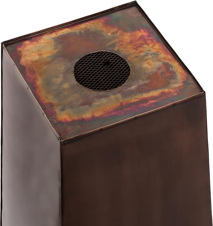 H Potter Tall Copper Planter 33 Inch Indoor Outdoor – Antique Copper Stainless Steel Floor Planter with Insert, Drainage & Drip Tray – Large Entryway Patio Porch Flower Pot