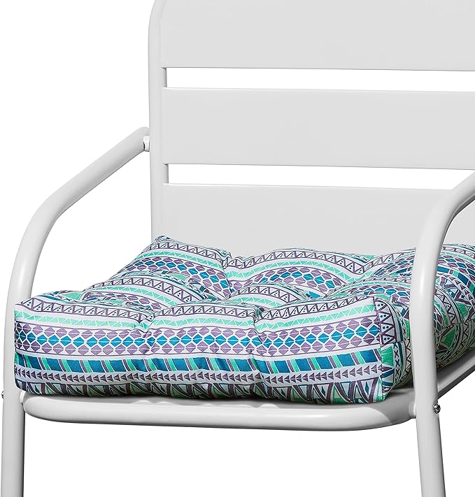 Duck Covers Water-Resistant Indoor/Outdoor Seat Cushions, 19 x 19 x 5 Inch, 2 Pack, Lilac Festival, Outdoor Patio Cushions