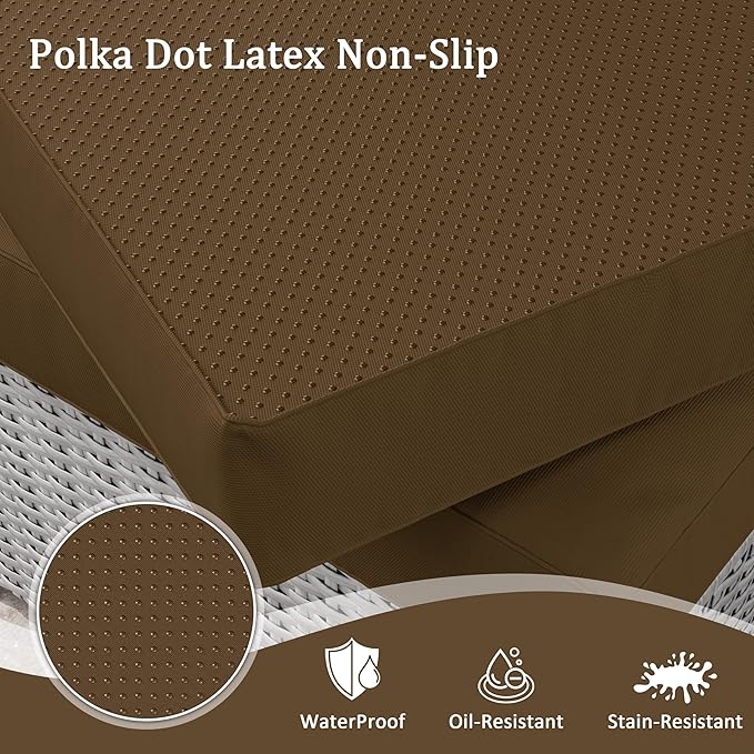 Outdoor Furniture Replacement Cushions, Waterproof Patio Furniture Cushions, 4" Deep Seat Outdoor Sectional Cushion for 3-Seat Outdoors Rattan Sofa Patio Sofa Cushion, Chocolate