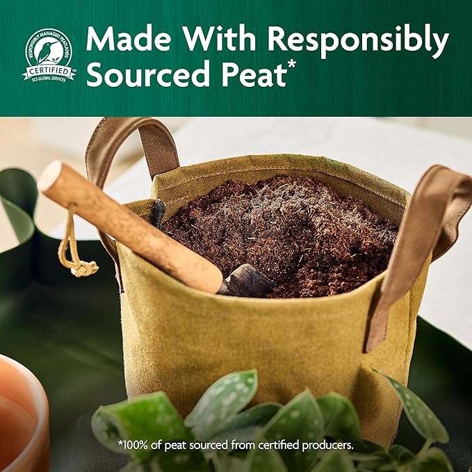 Miracle-GRO Organic Indoor Potting Mix, Protects Against Over and Under Watering, for Indoor Container Plants, Houseplants and Starter Plants, OMRI Listed, 8 qt., 2-Pack