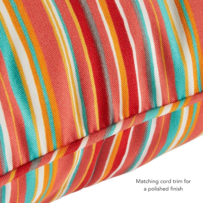 Greendale Home Fashions 2-Piece Outdoor Deep Seat Cushion Set, Watermelon Stripe