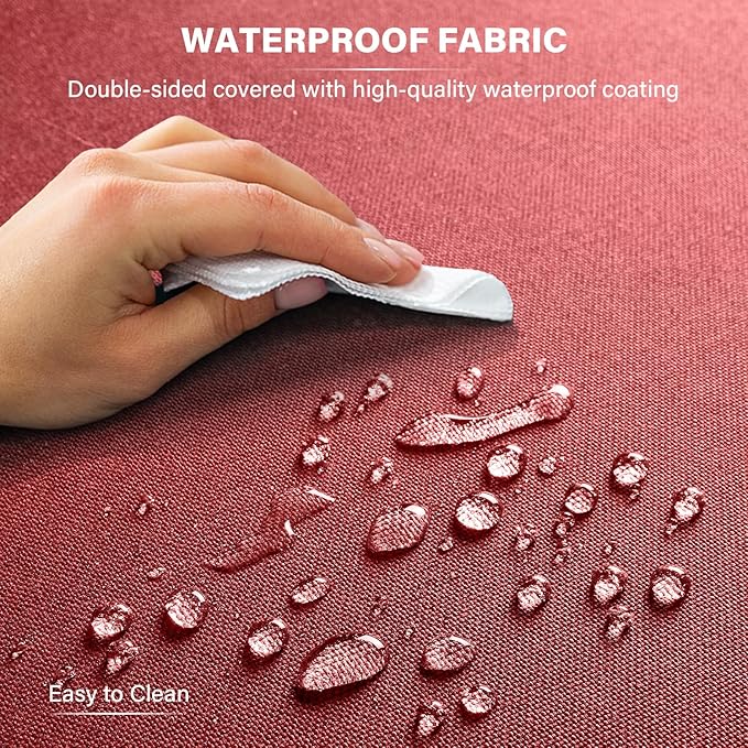 Outdoor Chair Cushions 6 Sets - 22 * 24" Patio Furniture Cushions with Removable Cover, 28D High Density Sponge Filling Outdoor Patio Cushions for Chairs, Rocker, Sofa and Loveseat - Red