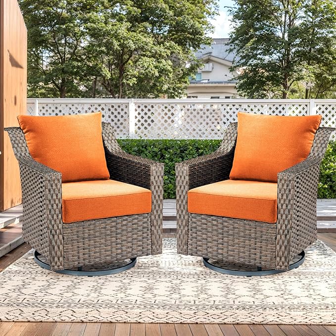 Luxury Outdoor Seat Cushion Set-22 x 24 x 6 Inch Outdoor Chair Cushions with Water Resistant & Removable Cover Outdoor Cushions for Patio Furniture Chair Sofa Couch