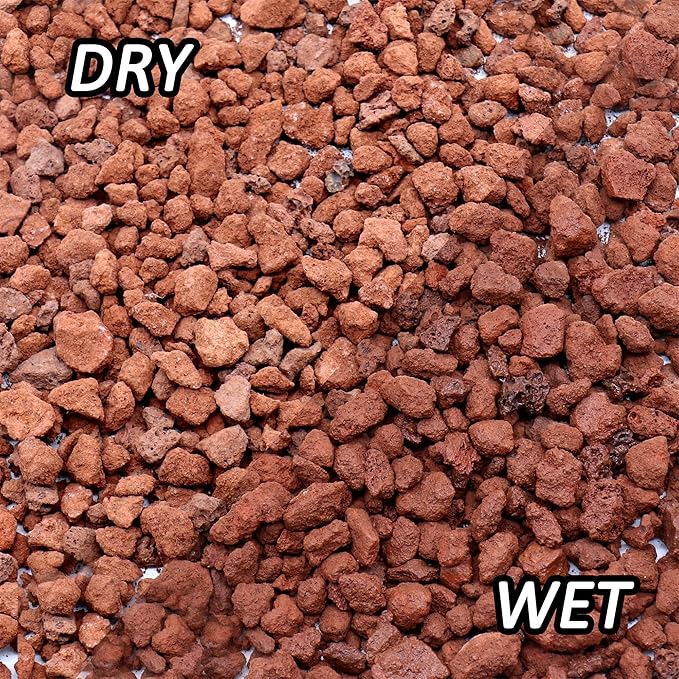 Volcanic Rock for Plants. Red Color Lava Rock. 1/5 Inch - 10 lbs for Potting Succulents, Pots, Plants, Gardening, Indoor, Crafting, Vase Fillers