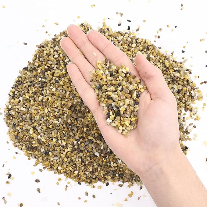 WHANLEY L&Q 5 LB Natural Coarse Sand,Rocks for Plants,Decorative Stones,Aquarium Sand,Succulents and Cactus Bonsai DIY Projects Rocks,Pebbles for Indoor Plants,Gravel(Stones Size:3~5 mm)