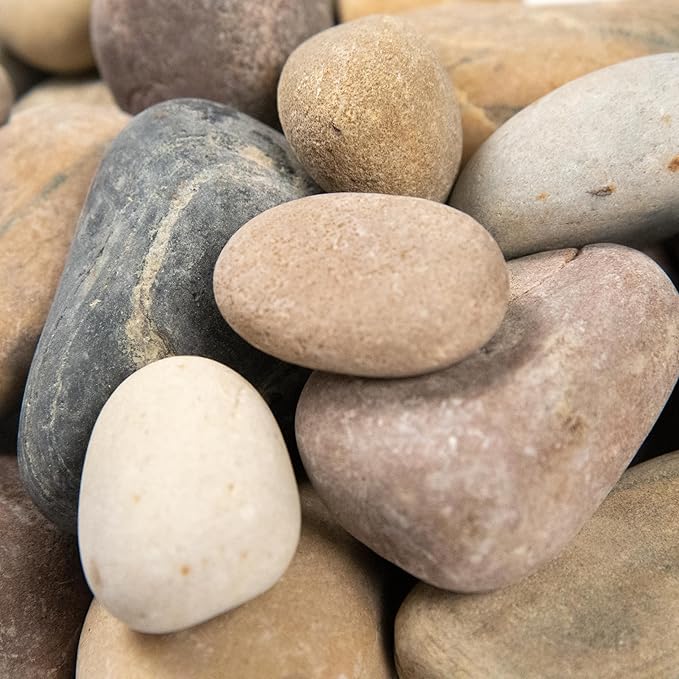 MSI Amazon Decorative Polished Multicolor Pebbles, 0.4 inch - 1.2 inch, 40 lb. Bag (55 Bags/Pallet)