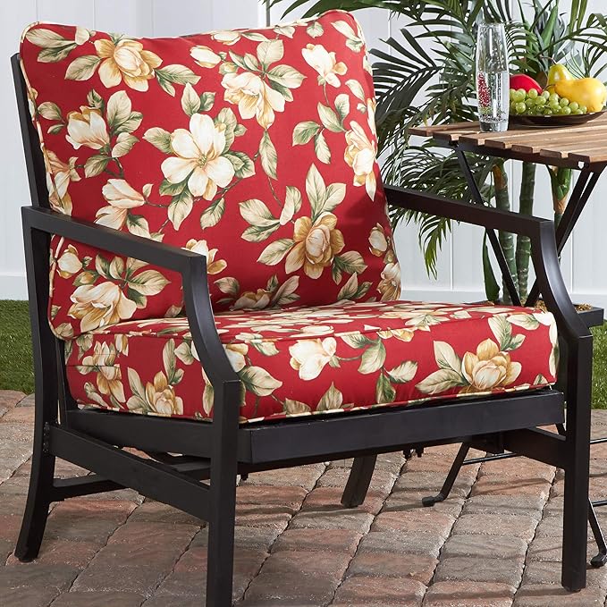 Greendale Home Fashions 2-Piece Outdoor Deep Seat Cushion Set, Tuscan Floral