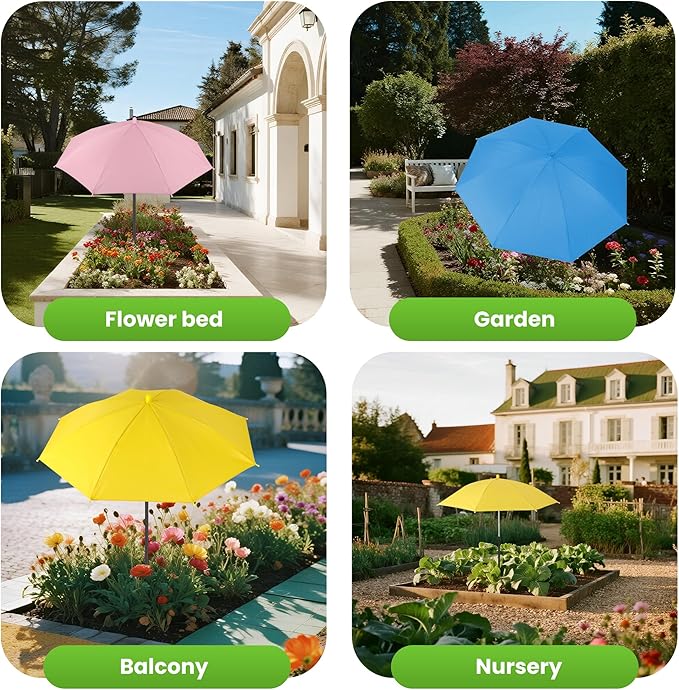 Plant Umbrellas for Outdoor Plants，3 Pack Garden Umbrella Shade for Potted Plants and Garden Beds，23.6" Sun Shade Covers
