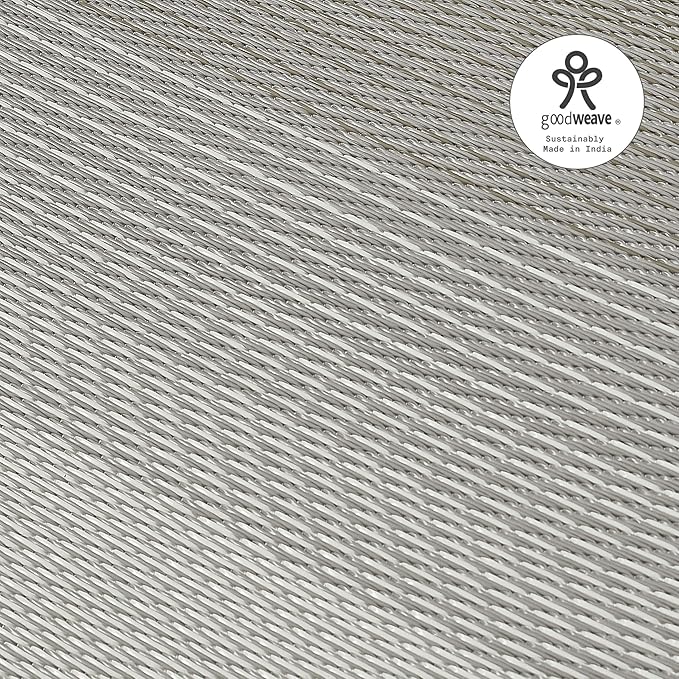 Fab Habitat Neutral Ombre Outdoor Rug - Waterproof, Fade Resistant, Crease-Free, Reversible - Premium Recycled Plastic - Patio Porch Balcony Deck - Big Sur Ash - 8x10 ft