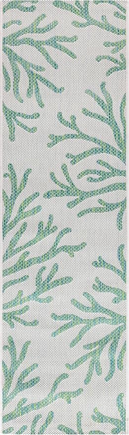 Keen Home Design Terrace Outdoor Runner Rug - 26"x67" Washable Indoor/Outdoor Rug for Patio, Kitchen, Balcony, Beach, Garden, Deck and Porch, Size: 2'2" x 5'7", Coral