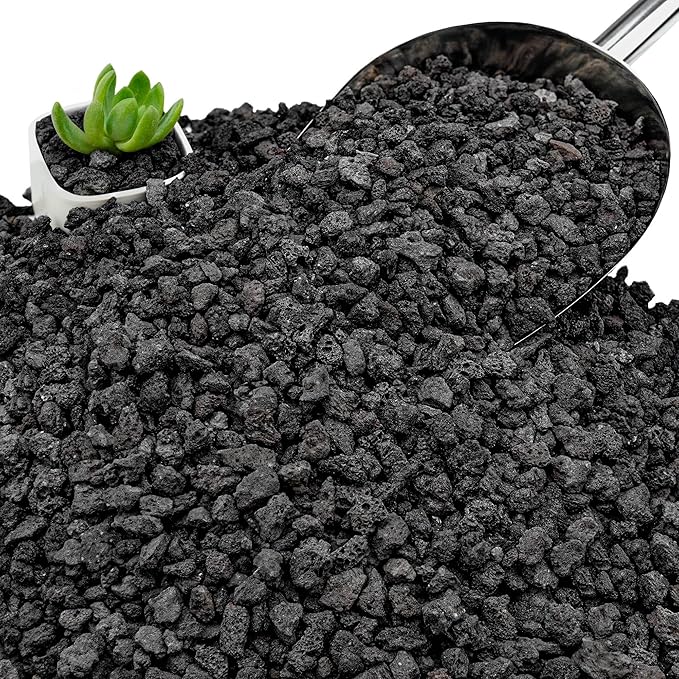 NUPICK 6lb Black Lava Rocks for Plants, 3/8" Succulent Potting Soil Amendments, Decorative Lava Rocks for Fire Pit, Volcanic Gravel for Aquarium, Natural Pebbles Pumice for Cactus, Vase, Top Dressing