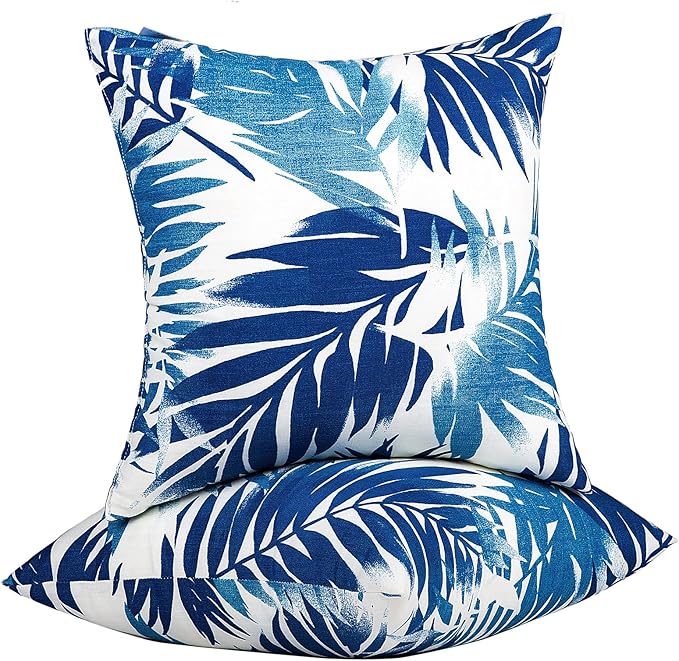 JMGBird Water-Repellent Outdoor Throw Pillows Set of 2 with Inserts - 18x18 Durable Patio Furniture Pillows