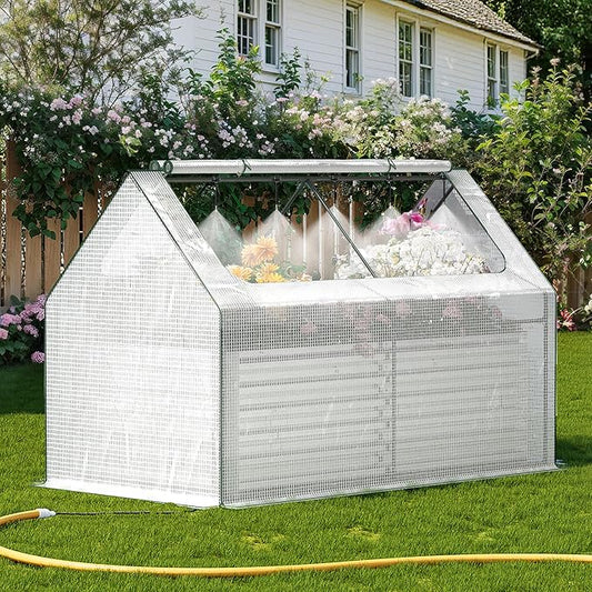 Raised Garden Bed with Self-Watering System, 6x3x2 ft Elevated Planter Boxes Outdoor with PE Cover, Galvanized Raised Beds for Gardening,Vegetables,Flowers, Backyard, Patio