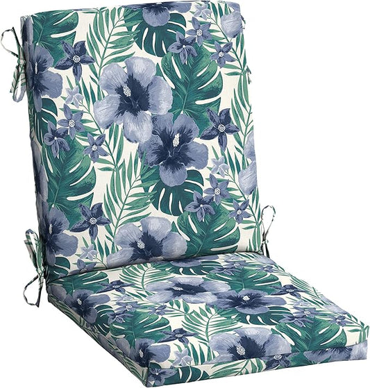 Arden Outdoor Patio Dining Chair Cushion, 20x44, Rain-Proof Seat Pad, Fade-Resistant Outdoor Cushion Salome Tropical