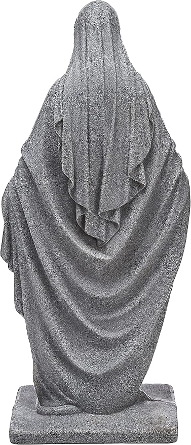 EMSCO Group Virgin Mary Statue – Natural Appearance – Made of Resin – Lightweight – 34” Height