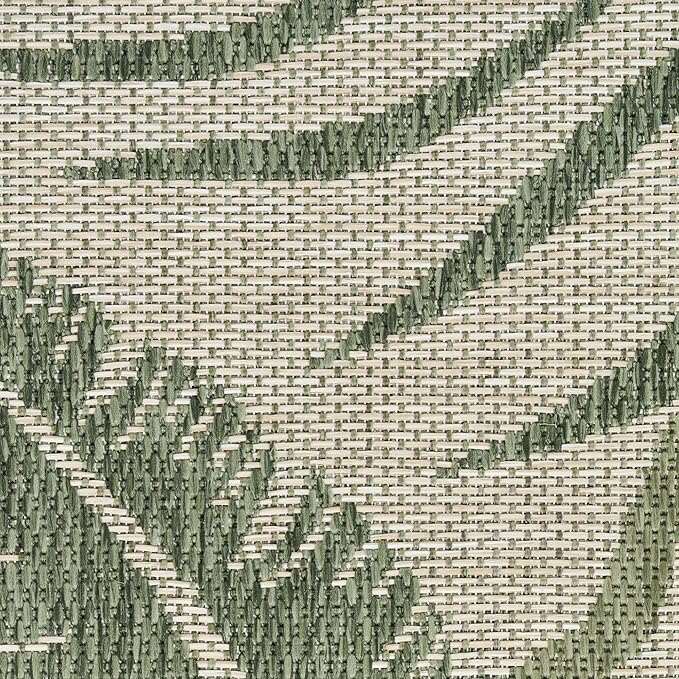 Nourison Home Garden Oasis Ivory Green 5' x 7' Area Rug - Easy Clean, Non Shedding, Bed Room, Living Room, Dining Room, Kitchen (5' x 7')