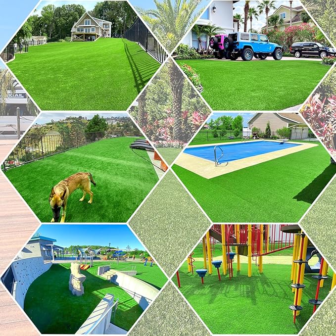 LVBAO Artificial Grass Turf Rug Fake Grass Mat Reusable Dog Pee Pads Potty Training Rug 5x8ft Turf Carpet Door Mat for Dogs Pets Garden Lawn Landscape Balcony