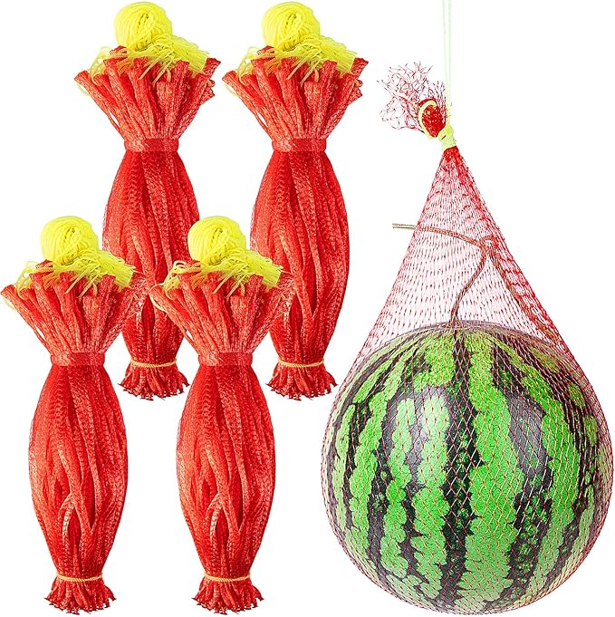 Iceyyyy 200 Pack Watermelon Nets,Hanging Watermelon Nets Bags Mesh,Reusable Melon Hammocks Cradles for Honeydew Melon,Cucumbers,Garden Growing