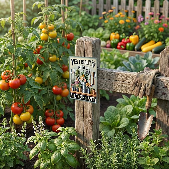 Funnysign Garden Gifts I Really Do Need All These Plants Vintage Gardening Tin Sign for Home Garden Patio Greenhouse Yard Decor 8 X 12 Inch (3827)