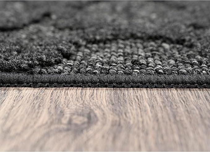 Garland Rug Garden Trellis 6 ft. x 9 ft. Indoor/Outdoor Area Rug Outdoor Waterproof Rug for Patio, Camping Rugs, RV, Porch, Deck, Camper, Balcony, Backyard for High-Traffic Areas, Heather Gray