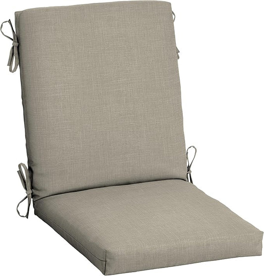 Arden earthFIBER Outdoor Dining Chair Cushion, 20 x 20, Rain-Proof, Fade Resistant, Sandbar Taupe Texture