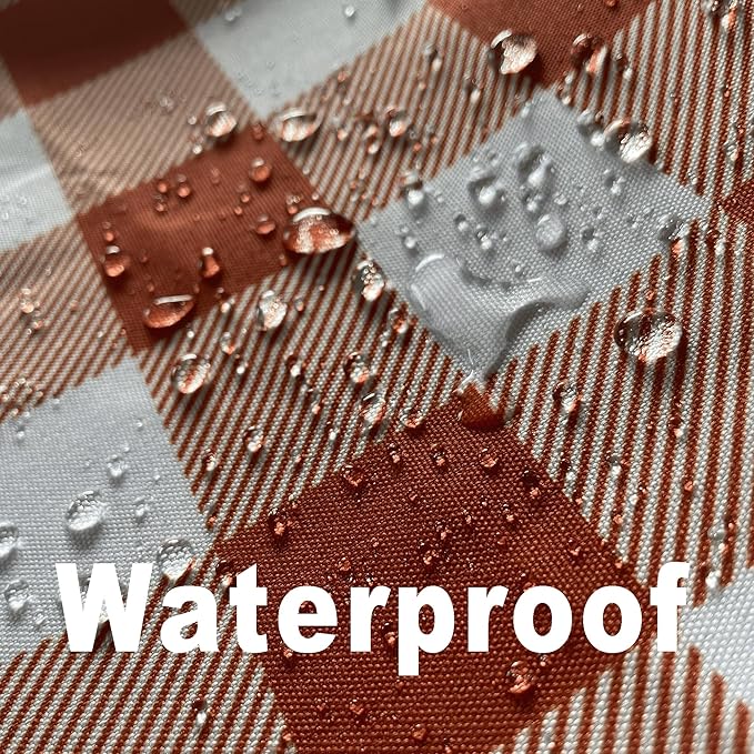 Classic Gingham Tablecloth Fabric - Oblong 58x120 Water Resistant Chequered Pattern Table Cloth for Indoor/Outdoor Use - Tabletop Cover for Birthday, Picnics, Gardens, and Parties