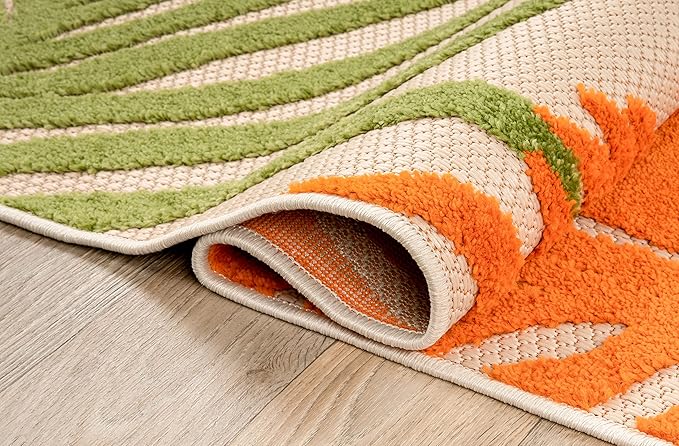 Rugshop Multi Lucca Contemporary Floral Indoor/Outdoor Area Rug Durable Polypropylene, Weather Resistant, Perfect for Patio, Backyard, Deck and Outdoor Lounge, High Traffic Areas 7'10" x 10'