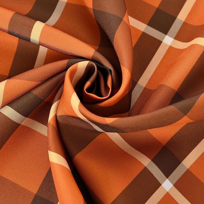 Classic Gingham Buffalo Tablecloth Fabric - Oblong 58x144 Inch Water Proof Checkered Table Cloth for Indoor Outdoor - Farmhouse Table Cover for Thanksgiving Day, Picnics, BBQs, Halloween