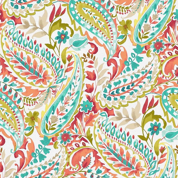 LVTXIII Outdoor Seat Cushions Set of 2 Square Corner Chair Cushions with Ties, Patio Chair Pads for Home Office and Patio Garden Furniture Decoration 18.5"x16"x2", Pretty Paisley
