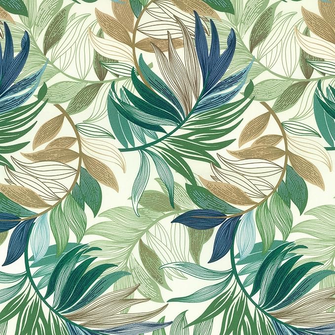 LVTXIII Outdoor Seat Cushions Seasonal Replacement Chair Cushions, Patio Chair Pads with Ties for Dining Chairs and Garden Furniture, Square Back, 18.5"x16"x2", 2 Pack, Lush Leaf Green