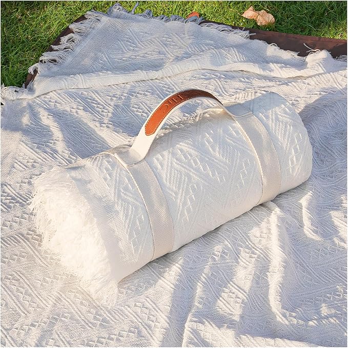2 in 1 Extra Large Camping Blanket Outdoor Picnic Yoga Mat Lightweight Car Essential Roadtrip Gadget Rv Accessories Glamping Tent Gear Must Haves Hiking Stuff Backpacking Necessities Women Beach Gift