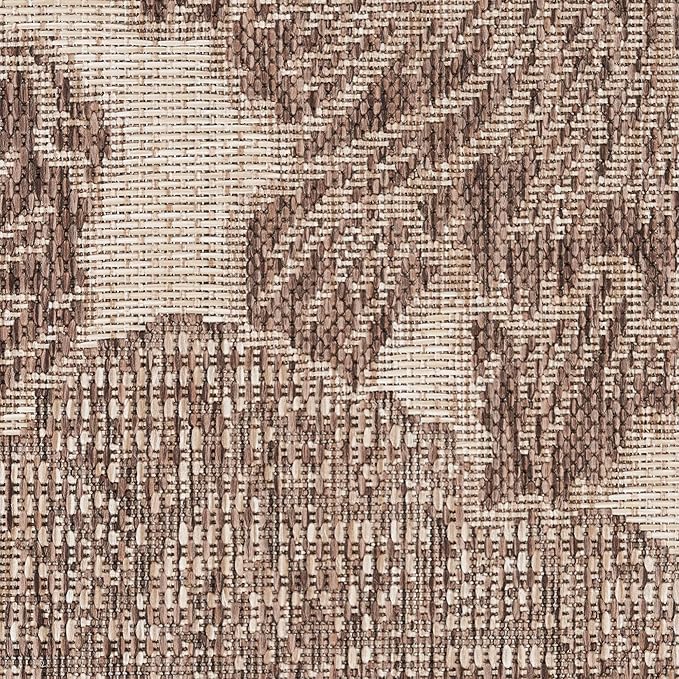 Nourison Home Garden Oasis Natural 9' x 12' Area Rug - Easy Clean, Non Shedding, Bed Room, Living Room, Dining Room, Kitchen (9' x 12')