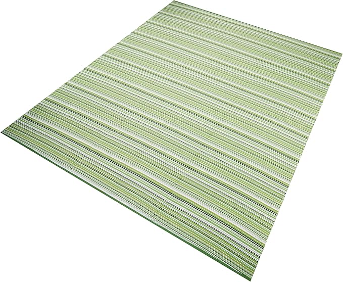 Outdoor/Indoor Rug Plastic Straw Rug Waterproof Portable Outdoor Mat, Easy to Clean and Fold,Perfect for Garden, Patio, Picnic, Decking-（Green，6x9Ft）