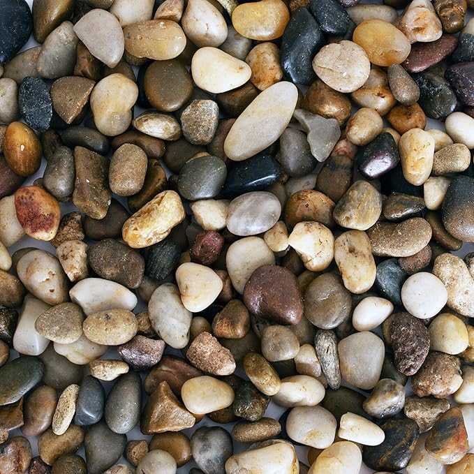 5 lbs Approx. 430 River Rocks Stones for Plants Pebbles for Indoor Plants | Aquarium Fish Tank Rocks | Polished Decorative Rocks for Vases (0.3-0.6 Inches)