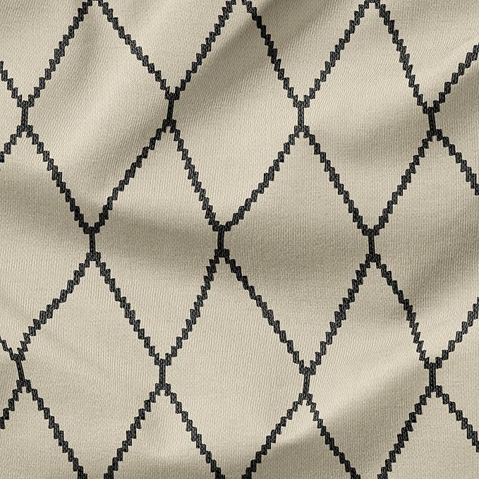 Arden 4-Pack Outdoor Patio Dining Chair Cushion, 20x44, Rain-Proof Seat Pad, Fade-Resistant Outdoor Cushion Tan Diamond Trellis