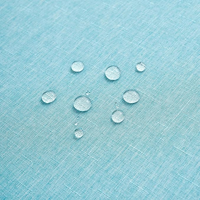 Outdoor Tablecloth Wrinkle-Free Stain Resistant Waterproof Polyester Fabric Table Cover with Zipper Umbrella Hole for Picnic/Party/Dinner/Patio Garden(70inch Round,Zippered,Aqua Blue)