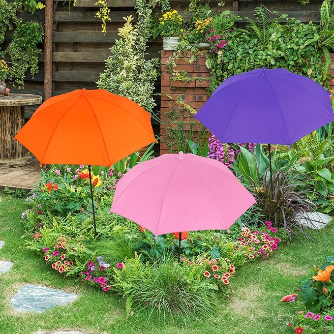 JarThenaAMCS 6Pcs Plant Umbrellas for Outdoor Plants Garden Beds Potted Plant Sun Shade Umbrella