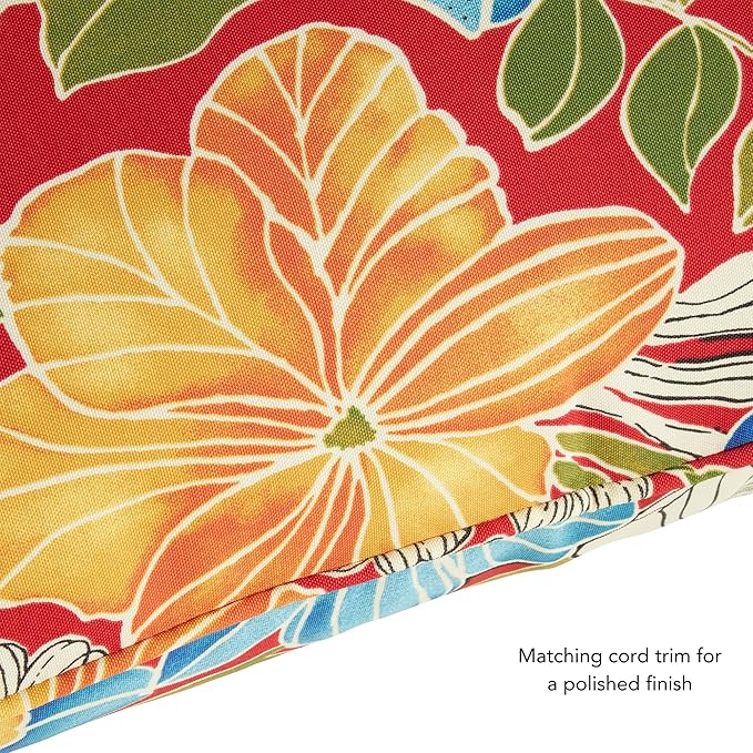 Greendale Home Fashions Outdoor 2-Piece Deep Seat Cushion Set, Aloha Crimson