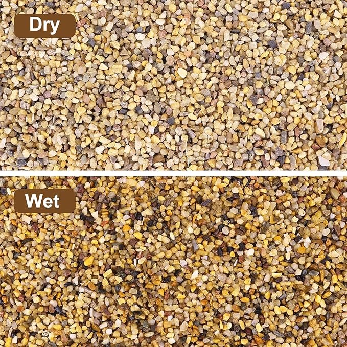 WHANLEY L&Q 5 LB Natural Coarse Sand,Rocks for Plants,Decorative Stones,Aquarium Sand,Succulents and Cactus Bonsai DIY Projects Rocks,Pebbles for Indoor Plants,Gravel(Stones Size:3~5 mm)