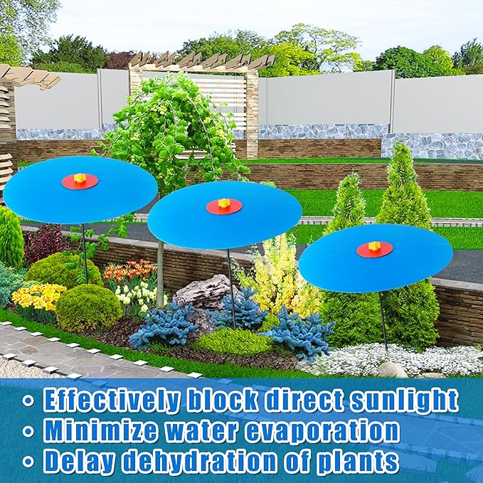 3 Pack 16.5 Inch Plant Shades Umbrellas for Outdoor Plants Garden Plant Shade Cover Sunblock Umbrellas for Potted Plants Garden Beds Protection