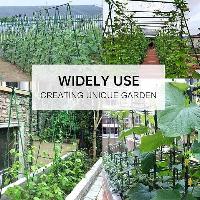 Garden Stakes 6ft, 6Feet Metal Plant Stakes 25 Pack for Gardening and Farm, 72" Plastic Coated Plant Support for Tomato, Cucumber, Bean, Flower, Potted and More Climbing Plants