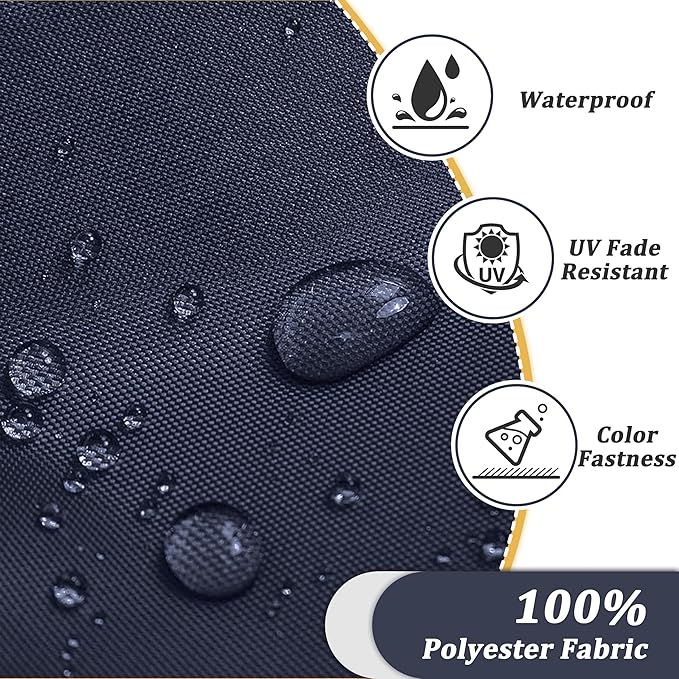 14-Piece Outdoor Cushions for Patio Furniture Thick Outdoor Chair Cushions 5" Foam High-Density Water-Resistant Deep Seat Cushion for 6-Seat Sectional Sets Liner&Cover Navy Blue