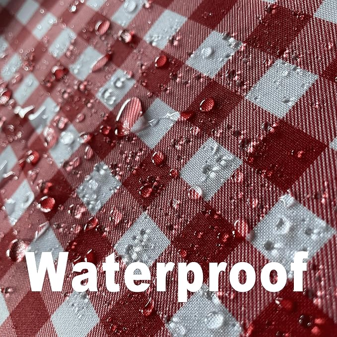 Classic Gingham Buffalo Tablecloth Fabric - Oblong 58x144 Inch Water Proof Checkered Table Cloth for Indoor Outdoor - Table Cover for Birthday, Picnics, BBQs, and Parties