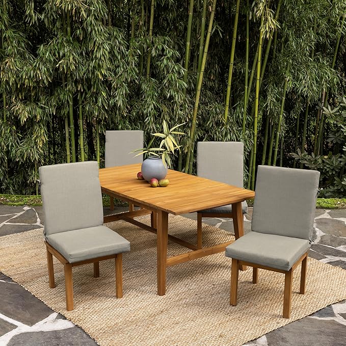 Arden 2-Pack earthFIBER Outdoor Patio Dining Chair Cushion, 20x44, Rain-Proof Seat Pad, Fade-Resistant Outdoor Cushion Sandbar Taupe Texture